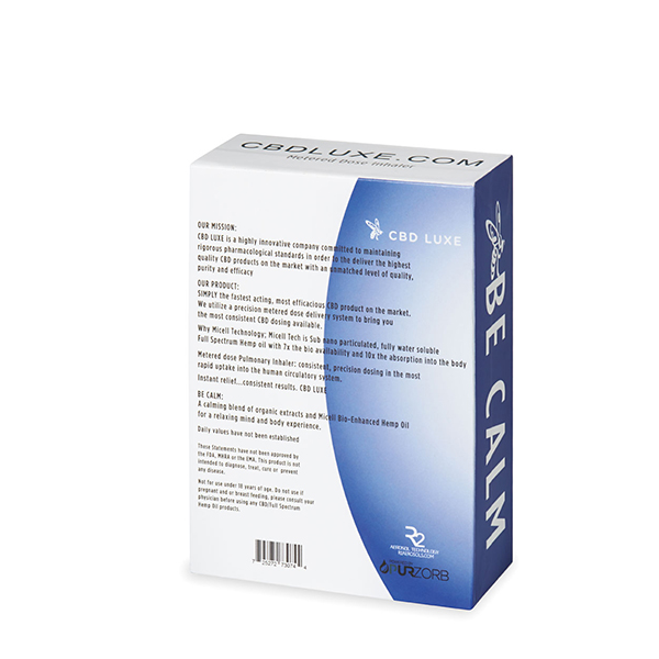 BE Calm - CBD Inhaler - Lavender Chamomile - 1100 mg